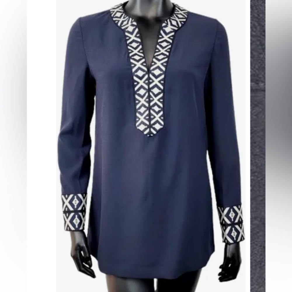 Brand new Tory Burch Ariana Navy Tunic.  Size 8